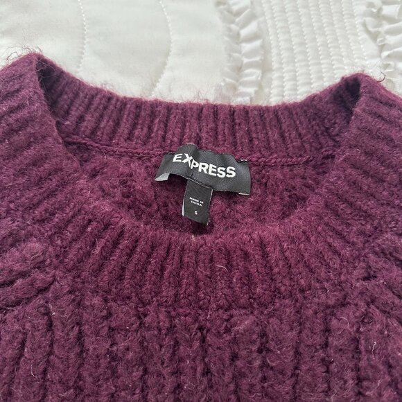 EXPRESS Open Cable Raglan Sleeve Sweater - Picture 5 of 9